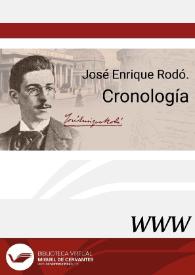 Portada:José Enrique Rodó. Cronología / Belén Castro Morales