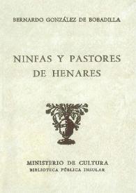 Portada:Ninfas y pastores de Henares / Bernardo González de Bobadilla