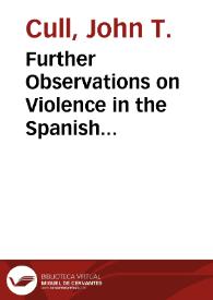 Portada:Further Observations on Violence in the Spanish Pastoral Novel / John T. Cull