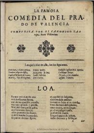 Portada:El prado de Valencia / compuesta por el canonigo Tarrega ...