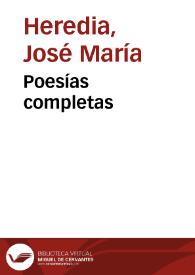 Portada:Poesías completas / José María Heredia