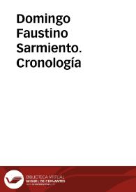 Portada:Domingo Faustino Sarmiento. Cronología / Virginia Gil Amate