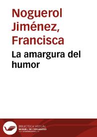 Portada:La amargura del humor