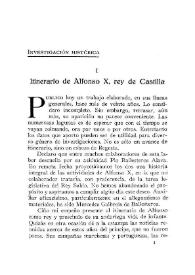 Portada:Itinerario de Alfonso X, rey de Castilla. [1252-1253] [1]