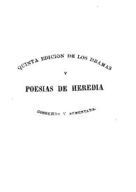 Portada:Poesías de Don José María Heredia. Tomo 1