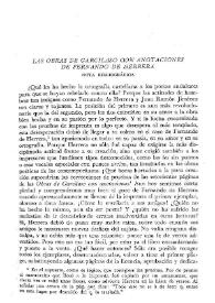 Portada:Las obras de Garcilaso con anotaciones de Fernando de Herrera / José Manuel Blecua