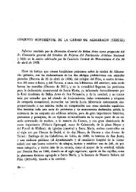 Portada:Conjunto monumental de la ciudad de Albarracín (Teruel) / Informa remitido por la Dirección General de Bellas Artes ... y leído en la sesión celebrada por la Comisión Central de Monumentos el día 24 de abril de 1958