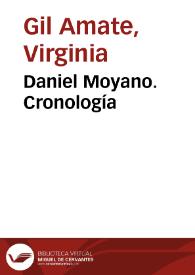 Portada:Daniel Moyano. Cronología / Virginia Gil Amate