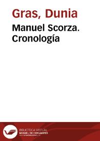 Portada:Manuel Scorza. Cronología / Dunia Gras Miravet