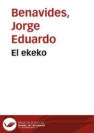Portada:El ekeko / Jorge Eduardo Benavides