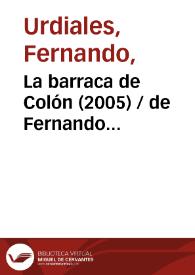 Portada:La barraca de Colón (2005) [Ficha del espectáculo] / de Fernando Urdiales