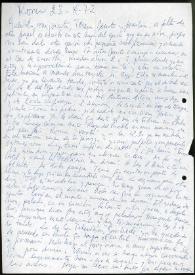 Portada:Carta de Francisco Rabal a su familia. Roma, 23 de octubre de 1972