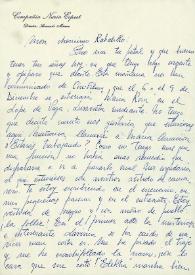Portada:Carta de Nuria Espert a Francisco Rabal. Noviembre de 1965