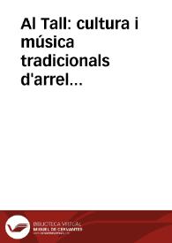Portada:Al Tall: cultura i música tradicionals d'arrel mediterrània. Curs: Al Tall, 35 anys