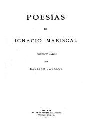 Portada:Poesías / de Ignacio Mariscal