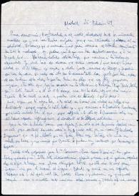 Portada:Carta de Asunción Balaguer a Francisco Rabal. Madrid, 26 de febrero de 1959