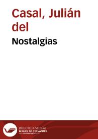 Portada:Nostalgias / Julián del Casal; Remedios Mataix (ed. lit.)
