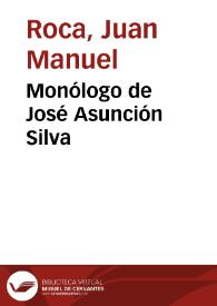 Portada:Monólogo de José Asunción Silva