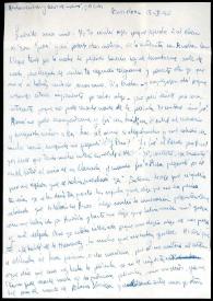 Portada:Carta de Asunción Balaguer a Francisco Rabal. Barcelona, 15 de octubre de 1950