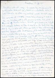 Portada:Carta de Asunción Balaguer a Francisco Rabal. Barcelona, 9 de noviembre de 1950