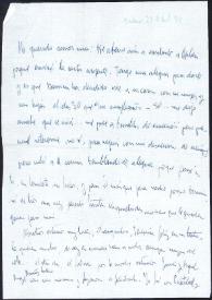 Portada:Carta de Asunción Balaguer a Francisco Rabal. Madrid, 27 de abril de 1970