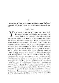 Portada:Apuntes y documentos nuevos para la biografía de Juan Ruiz de Alarcón y Mendoza / Dorothy Schons