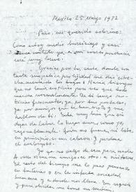 Portada:Carta de Luis Buñuel a Francisco Rabal. México, 25 de mayo de 1982
