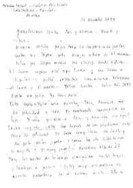 Portada:Carta de Carmen Laforet a Francisco, Asunción, Benito y Silvia. Murcia, 21 de diciembre de 1974