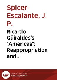 Portada:Ricardo Güiraldes's \"Américas\": Reappropriation and Reacculturation in \"Xaimaca\" (1923)