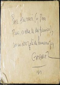 Portada:Dedicatoria de Gabriel García Márquez en un ejemplar de su libro \"Cien años de soledad\" / Gabriel García Márquez