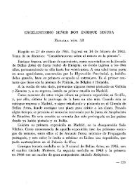 Portada:Academicorum Curricula. Excmo. Sr. D. Enrique Segura