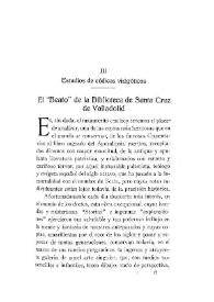 Portada:Estudios de códices visigóticos: El "Beato" de la Biblioteca de Santa Cruz de Valladolid / Timoteo Rojo Arcajo