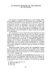 Portada:La fijación espacial en los relatos de Cortázar / Carmen de Mora Valcarcel