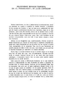 Portada:Relativismo espacio-temporal en \"El Perseguidor\", de Julio Cortázar / Manuel Cifo González