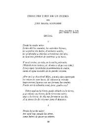 Portada:Principio y fin de un poema / por José María Souvirón