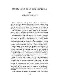 Portada:Crónica menor de un gran centenario / por Guillermo Díaz-Plaja