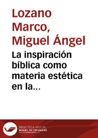 Portada:La inspiración bíblica como materia estética en la narrativa de Gabriel Miró / Miguel Ángel Lozano Marco