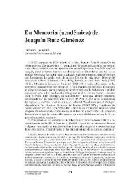 Portada:En Memoria (académica) de Joaquín Ruiz Giménez / Liborio L. Hierro