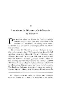 Portada:Las rimas de Bécquer y la influencia de Byron / William S. Hendrix
