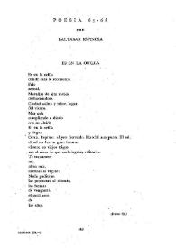 Portada:Poesía 67-68 / por Baltasar Espinosa