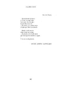 Portada:Canción / María Josefa Canellada