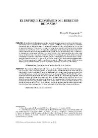 Portada:El enfoque económico del Derecho de daños / Diego M. Papayannis