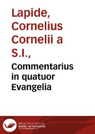 Portada:Commentarius in quatuor Evangelia / auctore R.P. Cornelio Cornelii a Lapide...; tomus I, complectens commentaria in Matthaeum et Marcum