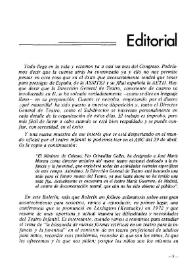 Portada:Boletín Iberoamericano de Teatro para la Infancia y la Juventud, núm. 11 (abril 1978). Editorial