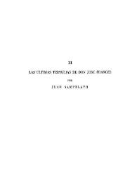 Portada:Las últimas tertulias de Don José Francés / por Juan Sampelayo