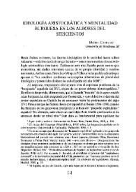 Portada:Ideología aristocrática y mentalidad burguesa en los albores del seiscientos / Michel Cavillac