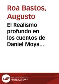 Portada:El Realismo profundo en los cuentos de Daniel Moyano : prólogo a \"La lombriz\" / Augusto Roa Bastos