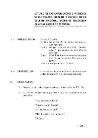 Portada:Estudio de las experiencias e intereses sobre teatro infantil y juvenil en un colegio nacional mixto de Educación General Básica de Córdoba