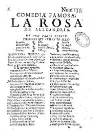 Portada:La rosa de Alexandria / de Don Pedro Rosete