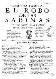 Portada:El robo de las sabinas / de Don Juan Coello y Arias